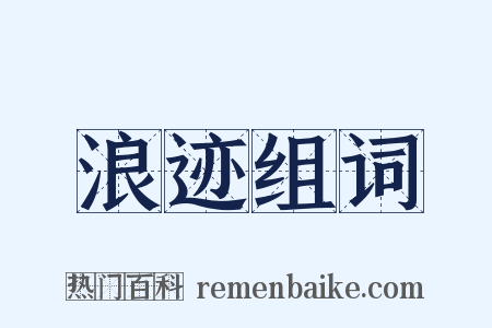 浪迹组词是什么意思的图片